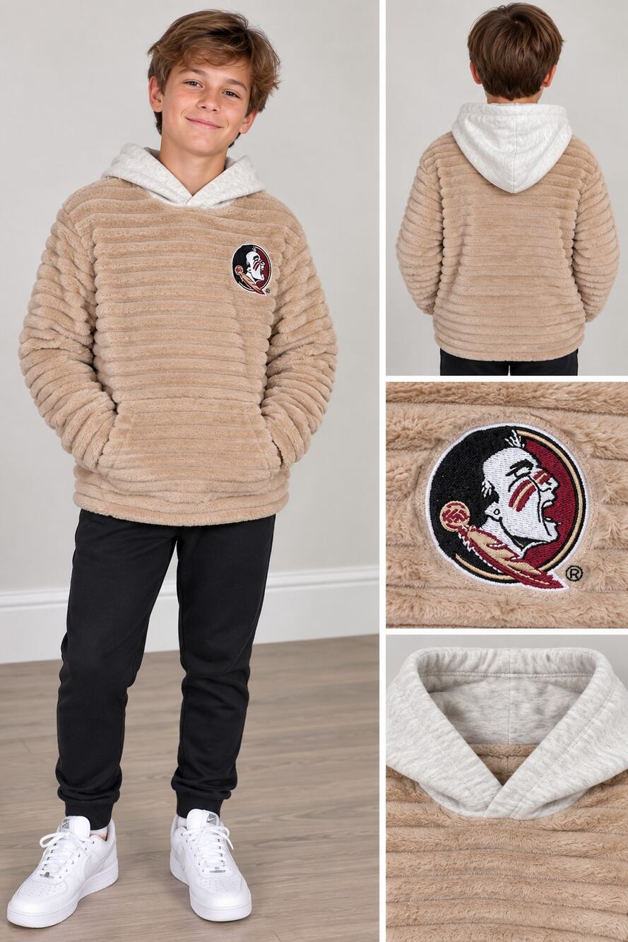 Rivalry Threads 91 Florida State Seminoles Sherpa Hoodie Youth L 12/14 NWT